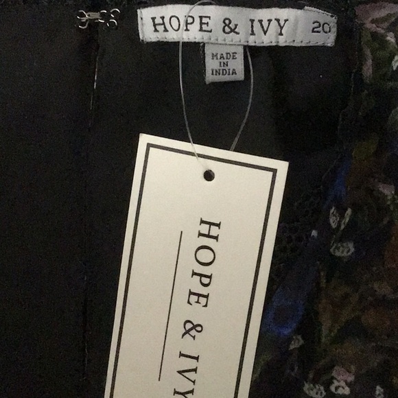 NWT Hope & Ivy Plunge Ruffle MIDI Dress Plus Size - Picture 11 of 13